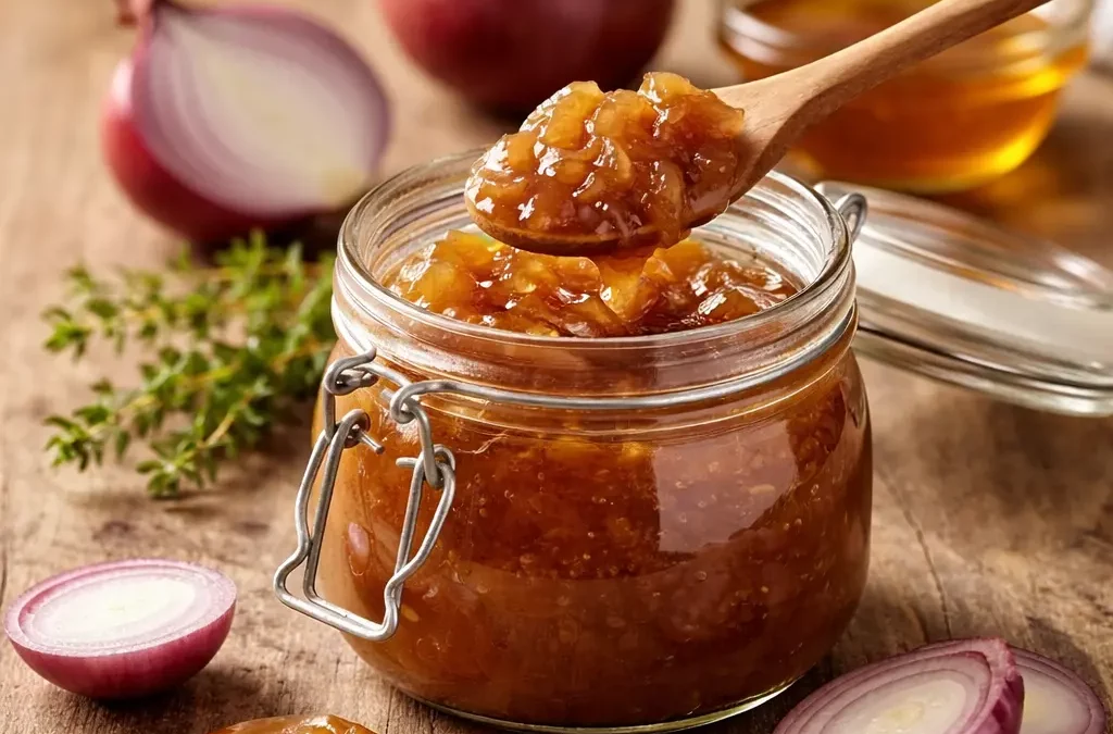 Confit d’oignons au miel : ma recette maison fondante, idéale avec foie gras, fromages et viandes