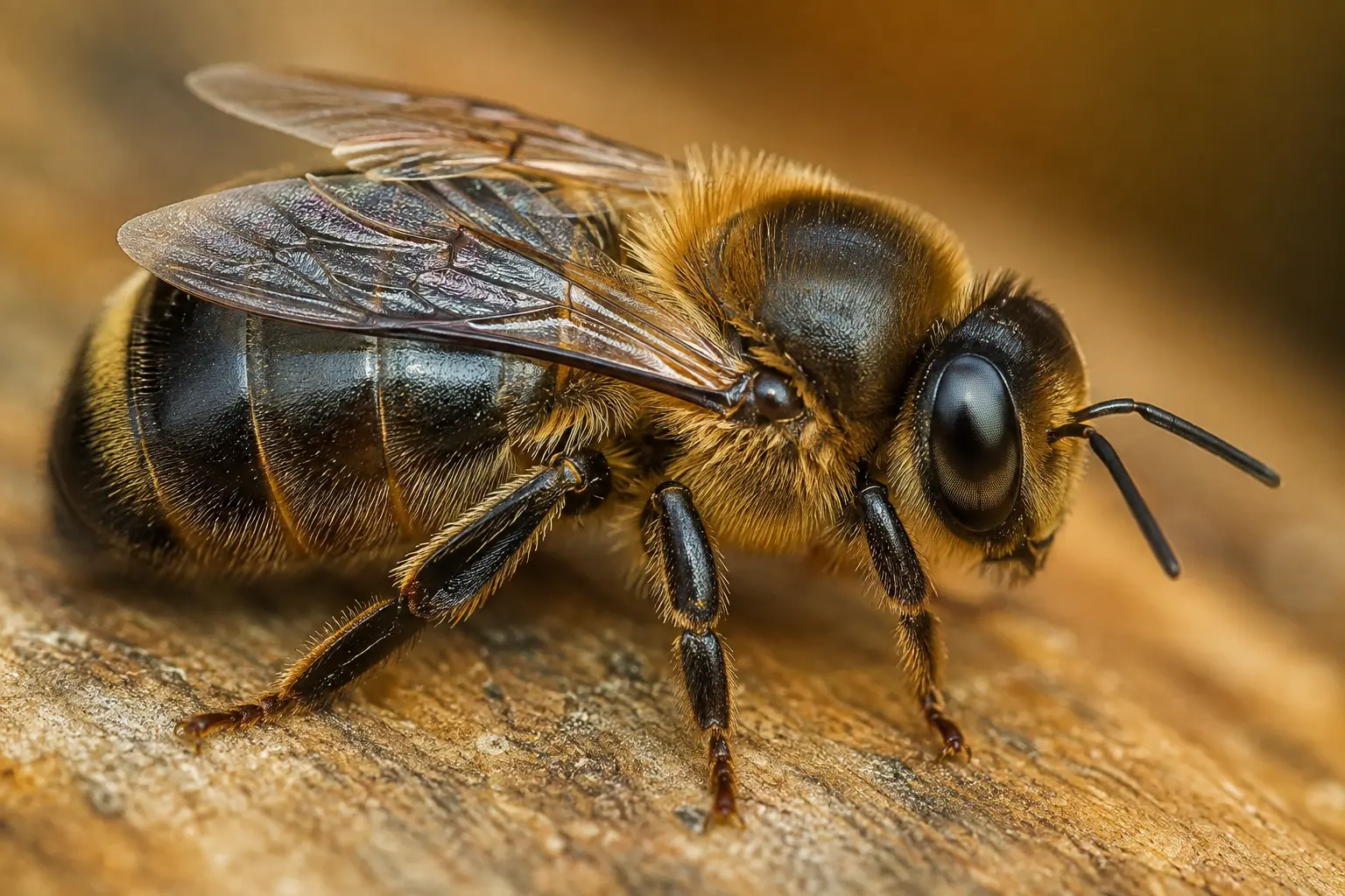 Faux bourdon, le mâle de l’abeille, photographié en macro