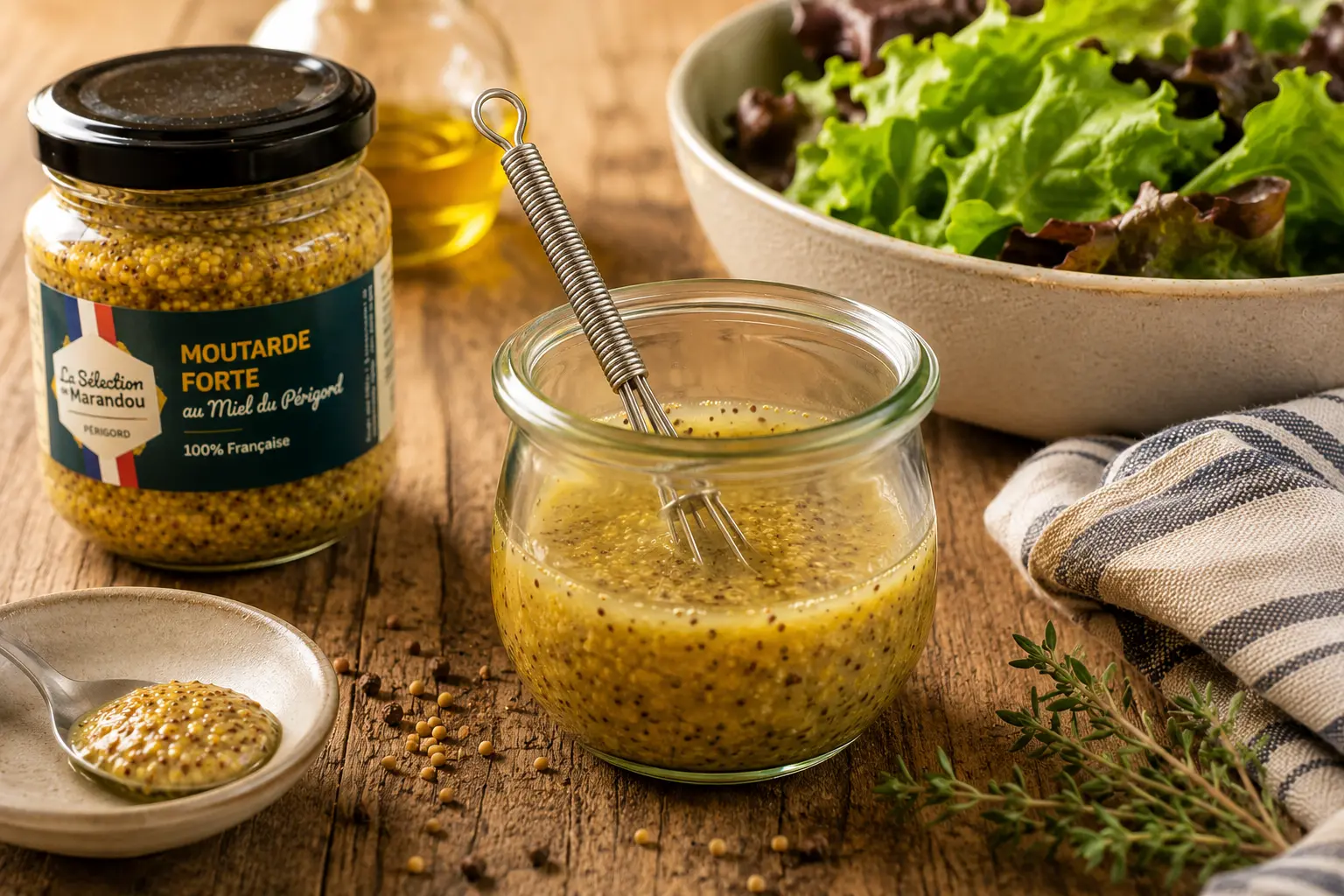 Vinaigrette maison à la moutarde au miel